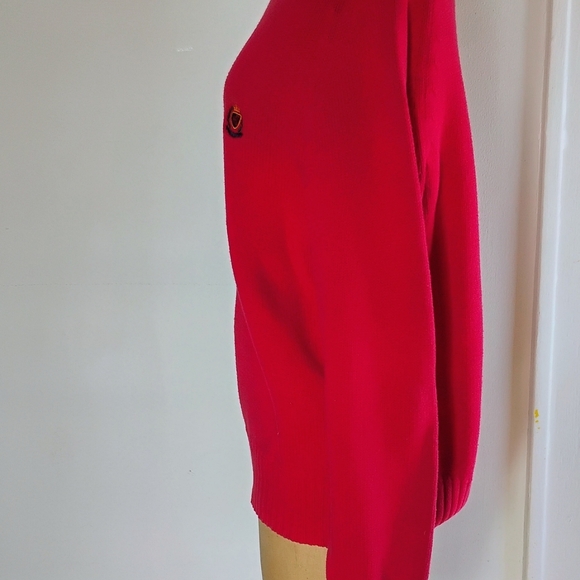 Red Unisex Crewneck Sweater with Logo - Picture 8 of 12